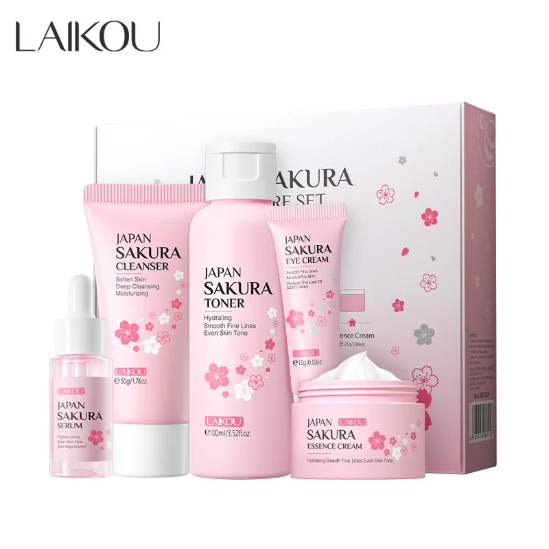 LAIKOU Sakura Kit Skin Care Se - đánh giá và giá Korean Skincare Routine