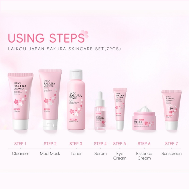 Korean Sakura Skincare Set Hyd - đánh giá và giá Korean Skincare Routine