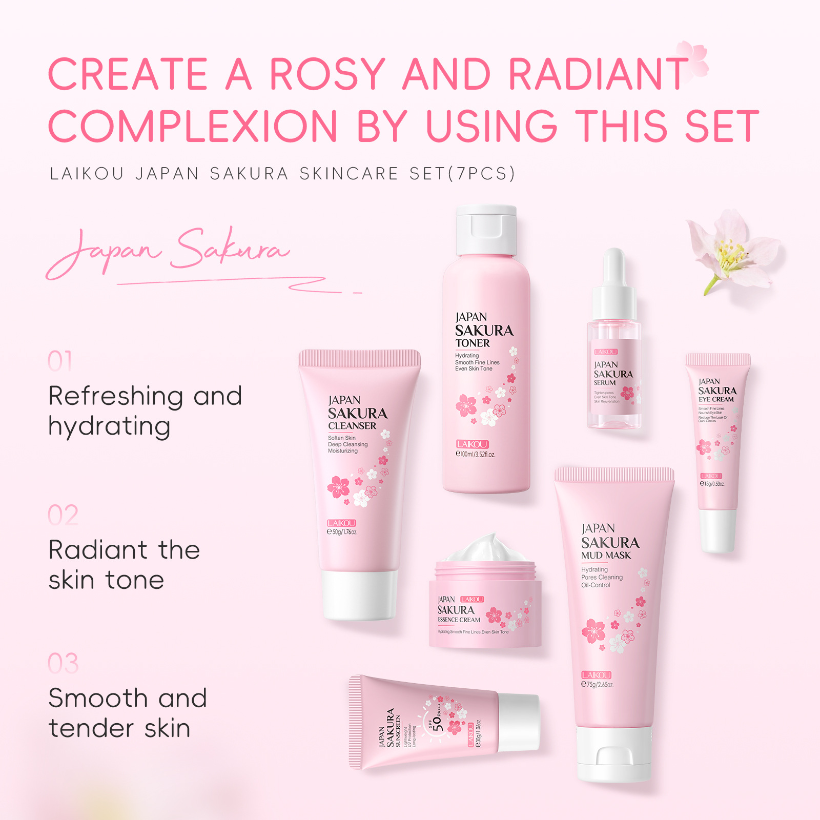 Korean Sakura Skincare Set Hyd - đánh giá và giá Korean Skincare Routine